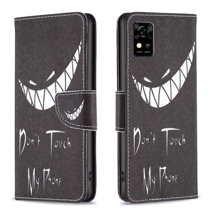 Colored Drawing Pattern Leather Phone Case, For ZTE Blade  A31