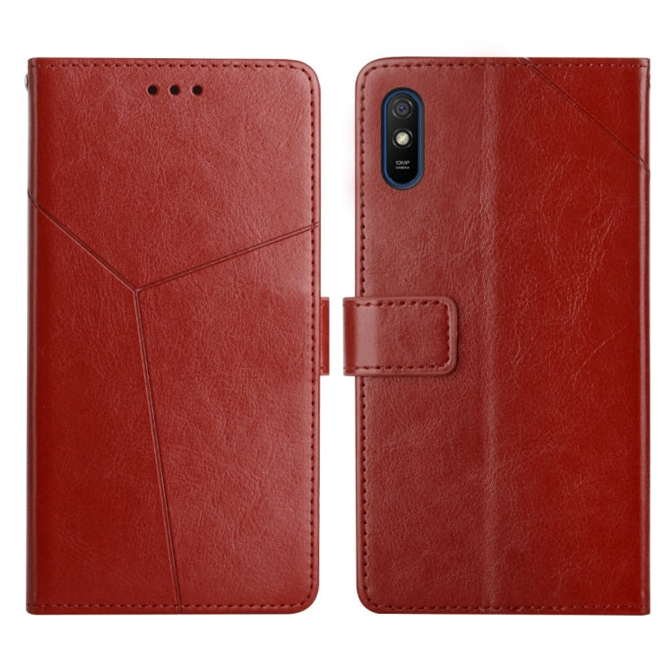 Y Stitching Horizontal Flip Leather Phone Case, For Xiaomi Redmi 9, For Xiaomi Redmi 9A, For Xiaomi Redmi 9C, For Xiaomi Poco M3 / Redmi 9T