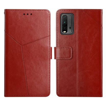 Y Stitching Horizontal Flip Leather Phone Case, For Xiaomi Redmi 9, For Xiaomi Redmi 9A, For Xiaomi Redmi 9C, For Xiaomi Poco M3 / Redmi 9T
