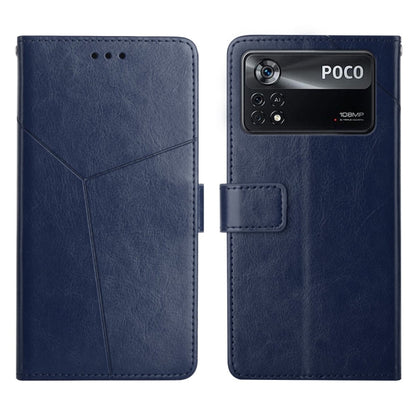 Y Stitching Horizontal Flip Leather Phone Case, For Xiaomi Poco X4 Pro 5G, For Xiaomi Poco M4 Pro 5G