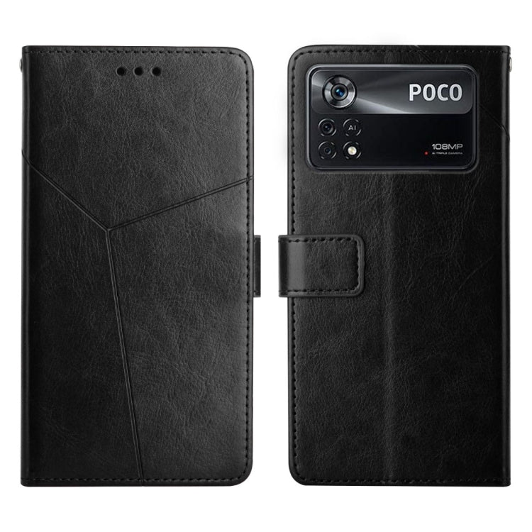 Y Stitching Horizontal Flip Leather Phone Case, For Xiaomi Poco X4 Pro 5G, For Xiaomi Poco M4 Pro 5G