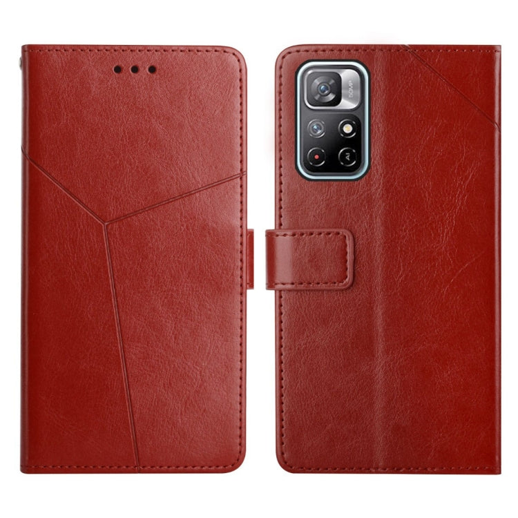 Y Stitching Horizontal Flip Leather Phone Case, For Xiaomi Poco X4 Pro 5G, For Xiaomi Poco M4 Pro 5G