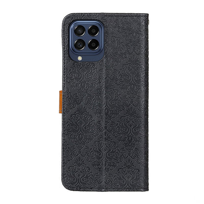European Floral Embossed Leather Phone Case, For OPPO Reno7 4G / F21 Pro 4G, For Samsung Galaxy M53 5G