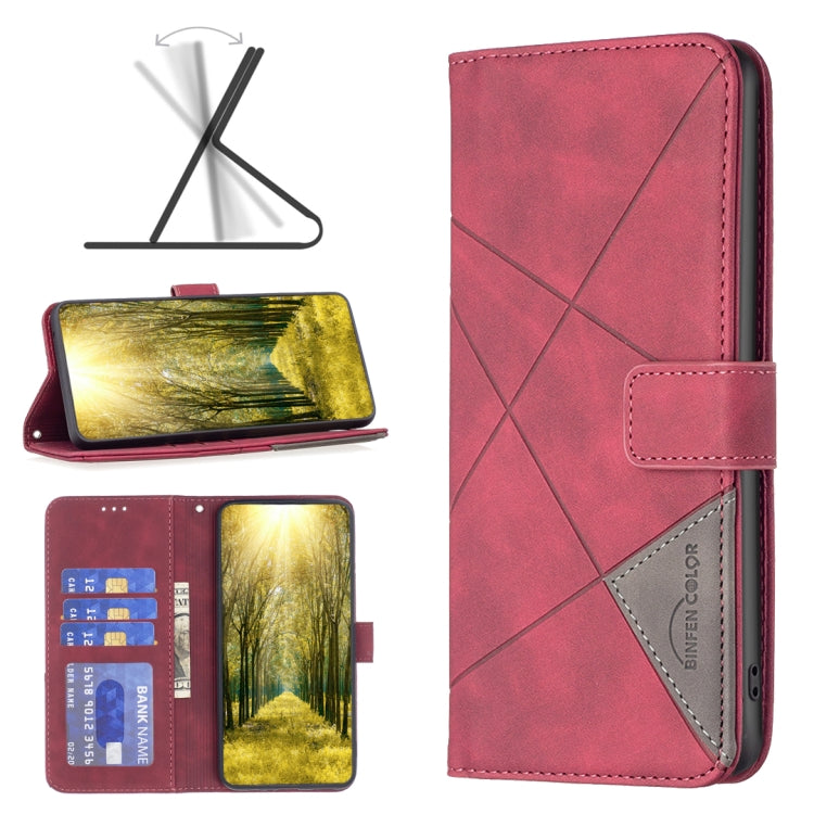 BF05 Magnetic Buckle Rhombus Texture Leather Phone Case, For Motorola Moto G71 5G, For OPPO Reno7 5G/Find X5 Lite, For OPPO Realme C31, For Infinix Hot 11s/Hot 11T