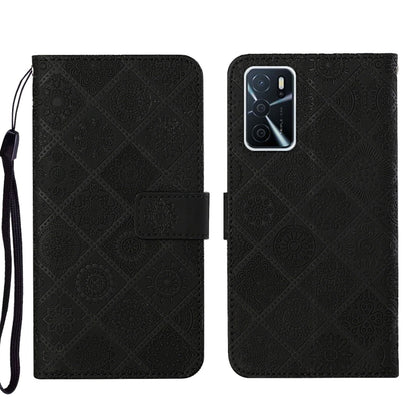 Ethnic Style Embossed Pattern Leather Phone Case, For OPPO A16, For OPPO A94 5G, For OPPO Realme C20 / C21