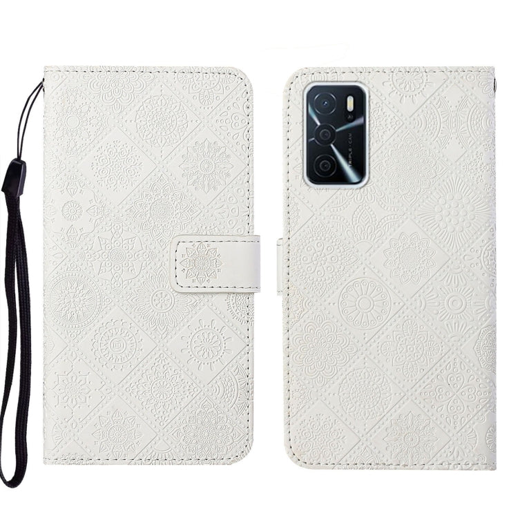 Ethnic Style Embossed Pattern Leather Phone Case, For OPPO A16, For OPPO A94 5G, For OPPO Realme C20 / C21