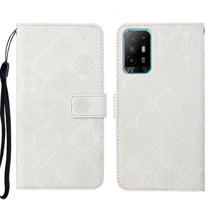 Ethnic Style Embossed Pattern Leather Phone Case, For OPPO A16, For OPPO A94 5G, For OPPO Realme C20 / C21