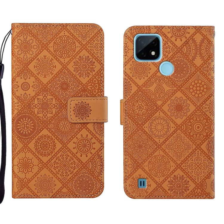 Ethnic Style Embossed Pattern Leather Phone Case, For OPPO A16, For OPPO A94 5G, For OPPO Realme C20 / C21