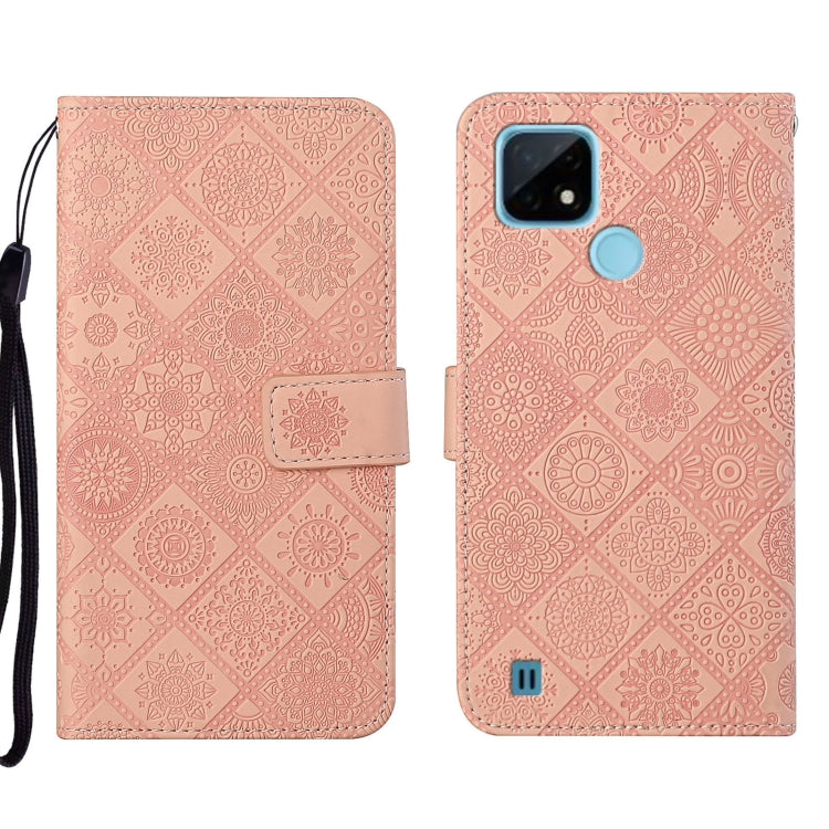 Ethnic Style Embossed Pattern Leather Phone Case, For OPPO A16, For OPPO A94 5G, For OPPO Realme C20 / C21
