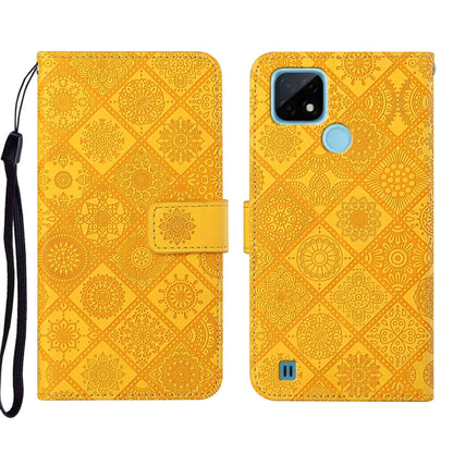 Ethnic Style Embossed Pattern Leather Phone Case, For OPPO A16, For OPPO A94 5G, For OPPO Realme C20 / C21
