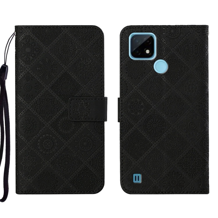 Ethnic Style Embossed Pattern Leather Phone Case, For OPPO A16, For OPPO A94 5G, For OPPO Realme C20 / C21