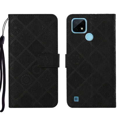 Ethnic Style Embossed Pattern Leather Phone Case, For OPPO A16, For OPPO A94 5G, For OPPO Realme C20 / C21