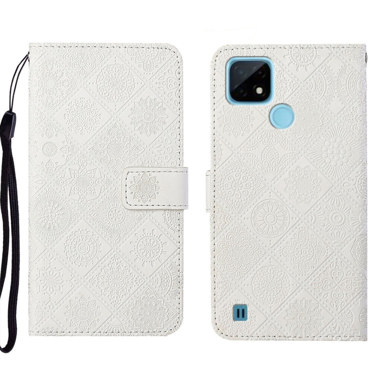 Ethnic Style Embossed Pattern Leather Phone Case, For OPPO A16, For OPPO A94 5G, For OPPO Realme C20 / C21