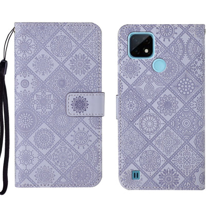 Ethnic Style Embossed Pattern Leather Phone Case, For OPPO A16, For OPPO A94 5G, For OPPO Realme C20 / C21