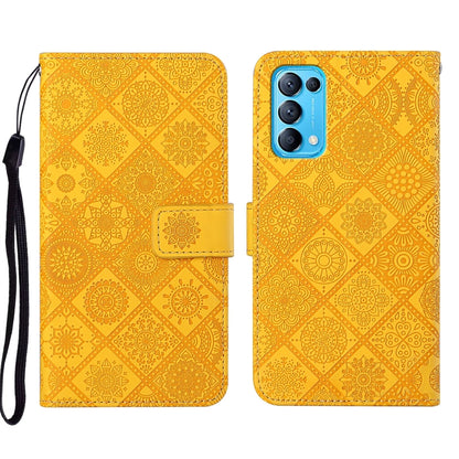 Ethnic Style Embossed Pattern Leather Phone Case, For OPPO Reno5 5G, For OPPO Reno5 Pro 5G, For OPPO Reno6 5G