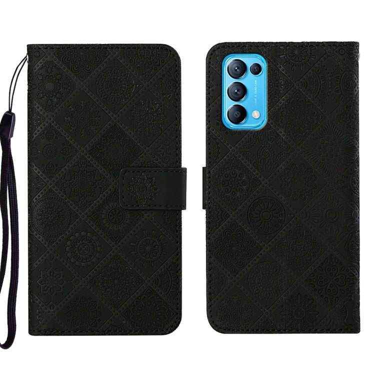 Ethnic Style Embossed Pattern Leather Phone Case, For OPPO Reno5 5G, For OPPO Reno5 Pro 5G, For OPPO Reno6 5G
