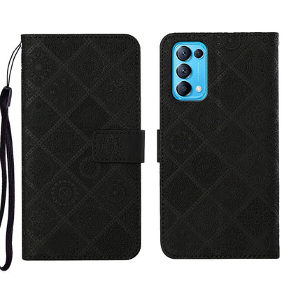 Ethnic Style Embossed Pattern Leather Phone Case, For OPPO Reno5 5G, For OPPO Reno5 Pro 5G, For OPPO Reno6 5G