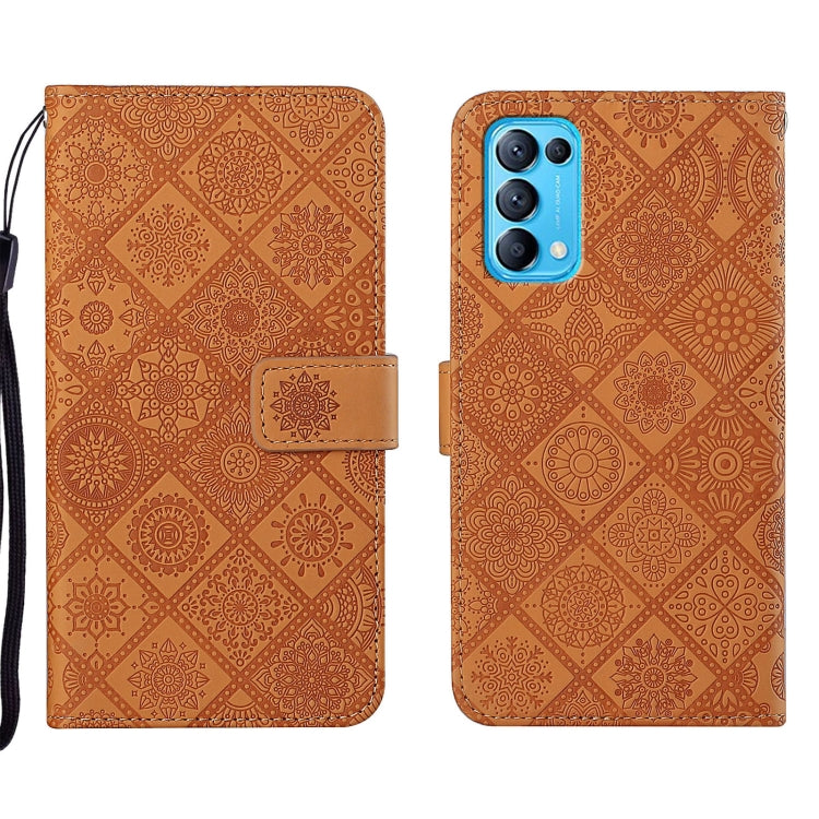 Ethnic Style Embossed Pattern Leather Phone Case, For OPPO Reno5 5G, For OPPO Reno5 Pro 5G, For OPPO Reno6 5G