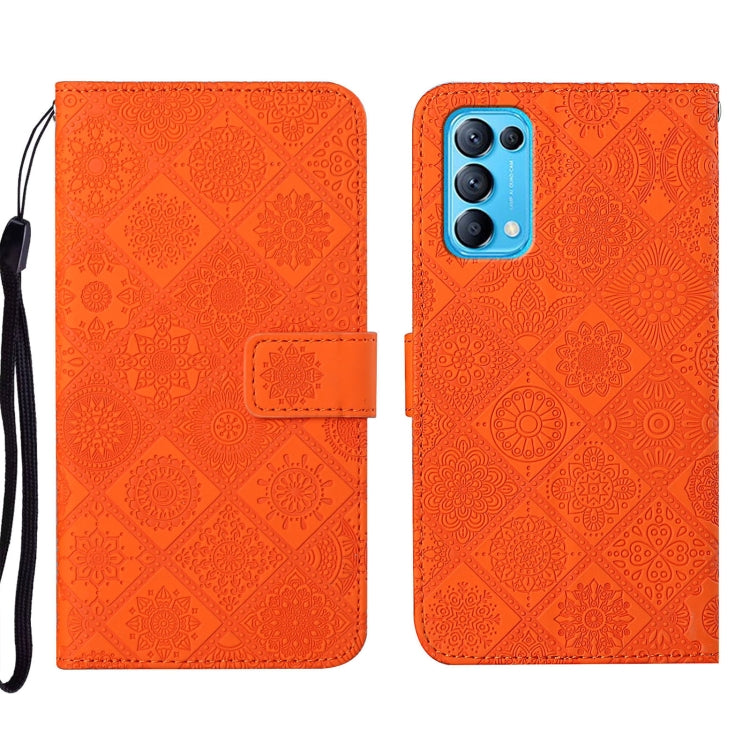 Ethnic Style Embossed Pattern Leather Phone Case, For OPPO Reno5 5G, For OPPO Reno5 Pro 5G, For OPPO Reno6 5G