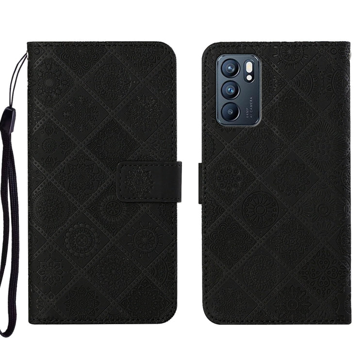 Ethnic Style Embossed Pattern Leather Phone Case, For OPPO Reno5 5G, For OPPO Reno5 Pro 5G, For OPPO Reno6 5G
