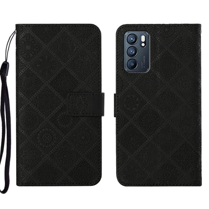 Ethnic Style Embossed Pattern Leather Phone Case, For OPPO Reno5 5G, For OPPO Reno5 Pro 5G, For OPPO Reno6 5G