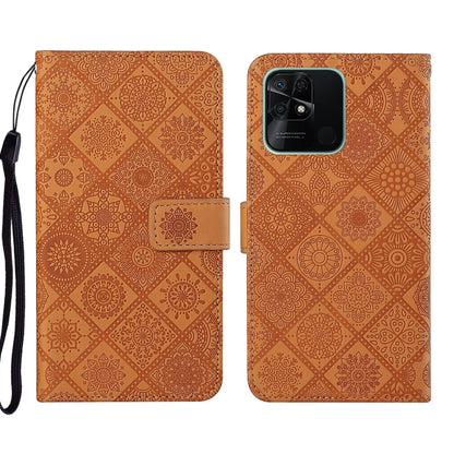 Ethnic Style Embossed Pattern Leather Phone Case, For Xiaomi Redmi 10, For Xiaomi Redmi 10C, For Xiaomi Redmi K40