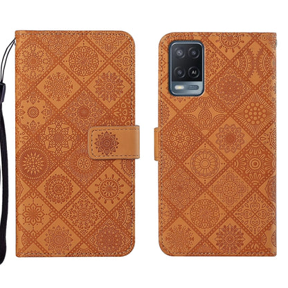 Ethnic Style Embossed Pattern Leather Phone Case, For OPPO A54, For OPPO A74 4G, For OPPO A74 5G