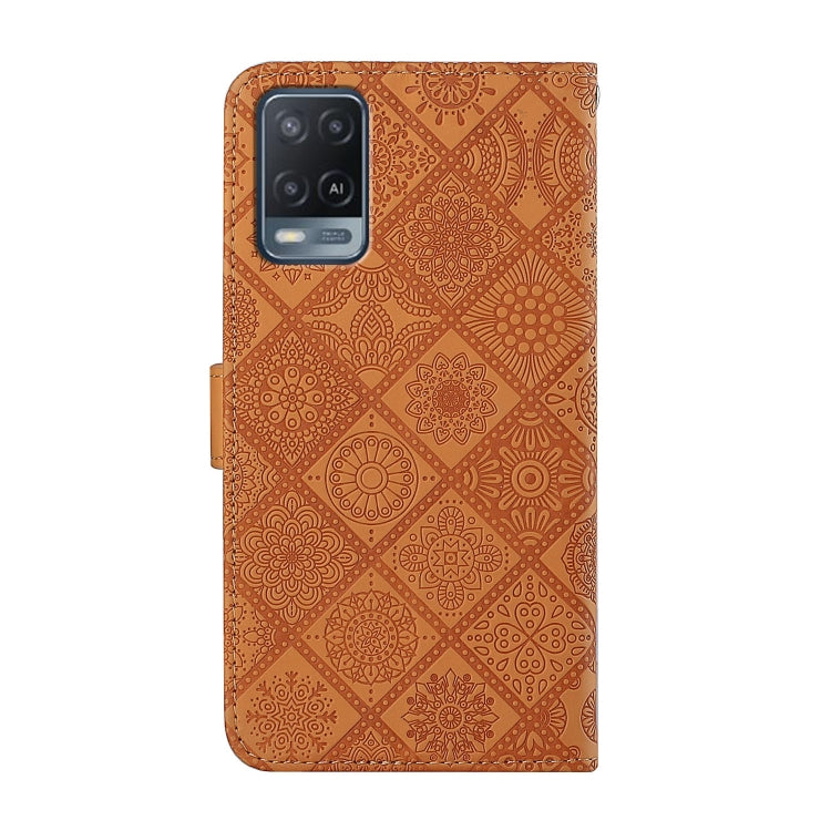 Ethnic Style Embossed Pattern Leather Phone Case, For OPPO A54, For OPPO A74 4G, For OPPO A74 5G