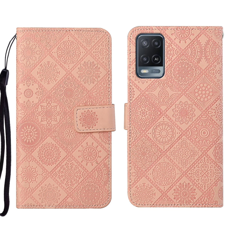 Ethnic Style Embossed Pattern Leather Phone Case, For OPPO A54, For OPPO A74 4G, For OPPO A74 5G