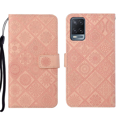 Ethnic Style Embossed Pattern Leather Phone Case, For OPPO A54, For OPPO A74 4G, For OPPO A74 5G