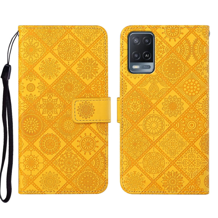 Ethnic Style Embossed Pattern Leather Phone Case, For OPPO A54, For OPPO A74 4G, For OPPO A74 5G