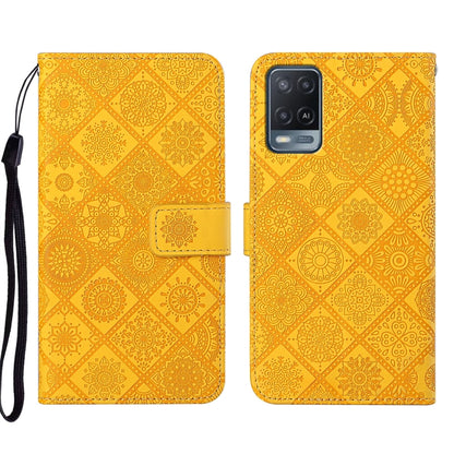 Ethnic Style Embossed Pattern Leather Phone Case, For OPPO A54, For OPPO A74 4G, For OPPO A74 5G