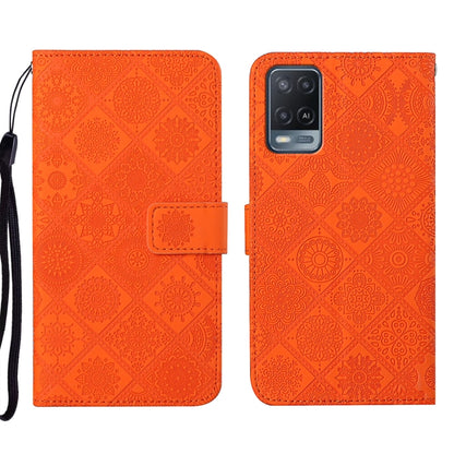 Ethnic Style Embossed Pattern Leather Phone Case, For OPPO A54, For OPPO A74 4G, For OPPO A74 5G