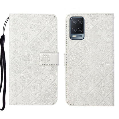 Ethnic Style Embossed Pattern Leather Phone Case, For OPPO A54, For OPPO A74 4G, For OPPO A74 5G