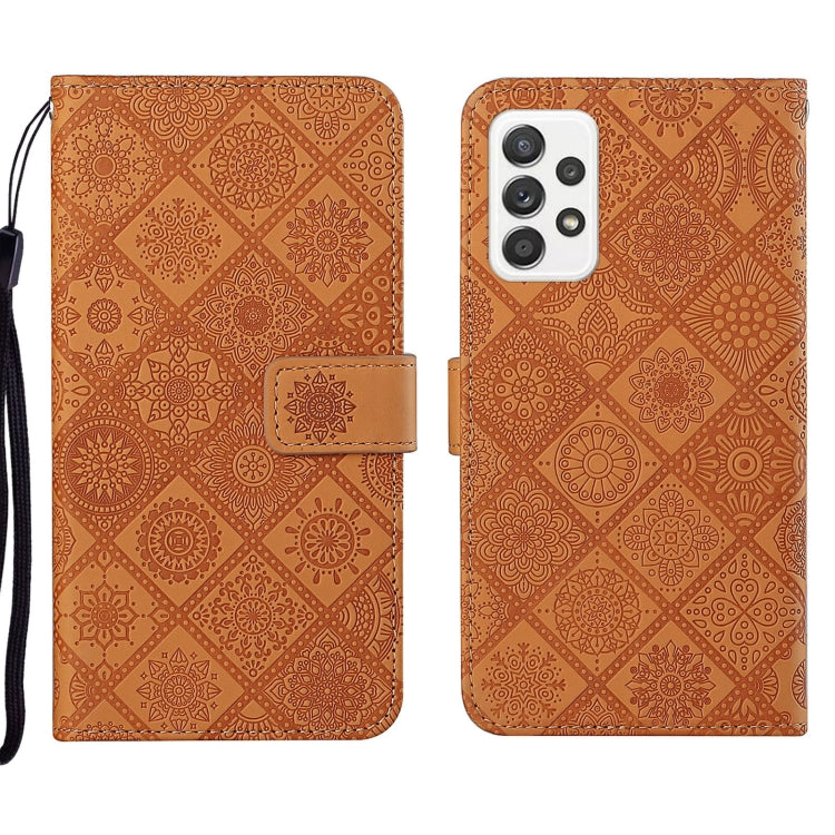 Ethnic Style Embossed Pattern Leather Phone Case, For Samsung Galaxy A73 5G, For Samsung Galaxy S22+ 5G, For Samsung Galaxy S22 Ultra 5G