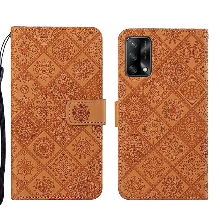 Ethnic Style Embossed Pattern Leather Phone Case, For OPPO A54, For OPPO A74 4G, For OPPO A74 5G