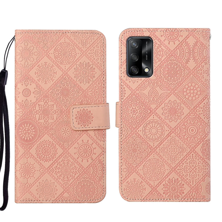 Ethnic Style Embossed Pattern Leather Phone Case, For OPPO A54, For OPPO A74 4G, For OPPO A74 5G
