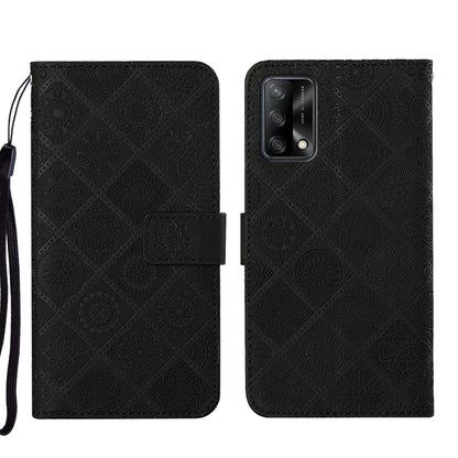 Ethnic Style Embossed Pattern Leather Phone Case, For OPPO A54, For OPPO A74 4G, For OPPO A74 5G