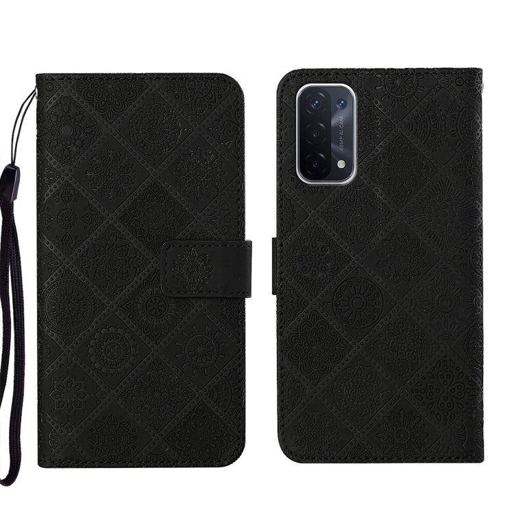 Ethnic Style Embossed Pattern Leather Phone Case, For OPPO A54, For OPPO A74 4G, For OPPO A74 5G