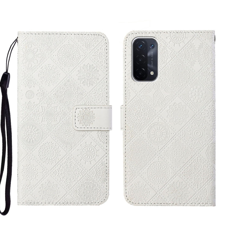 Ethnic Style Embossed Pattern Leather Phone Case, For OPPO A54, For OPPO A74 4G, For OPPO A74 5G