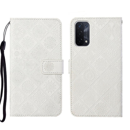 Ethnic Style Embossed Pattern Leather Phone Case, For OPPO A54, For OPPO A74 4G, For OPPO A74 5G