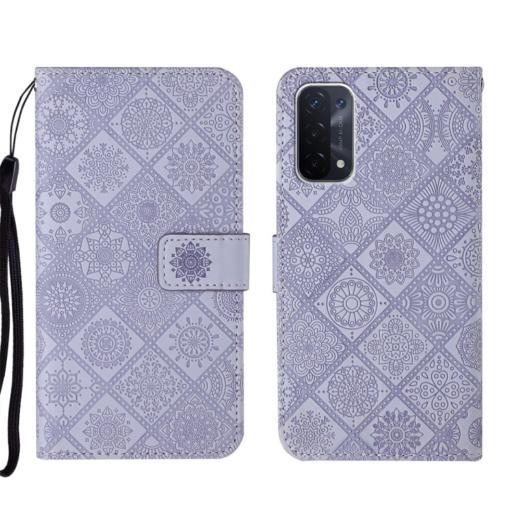 Ethnic Style Embossed Pattern Leather Phone Case, For OPPO A54, For OPPO A74 4G, For OPPO A74 5G
