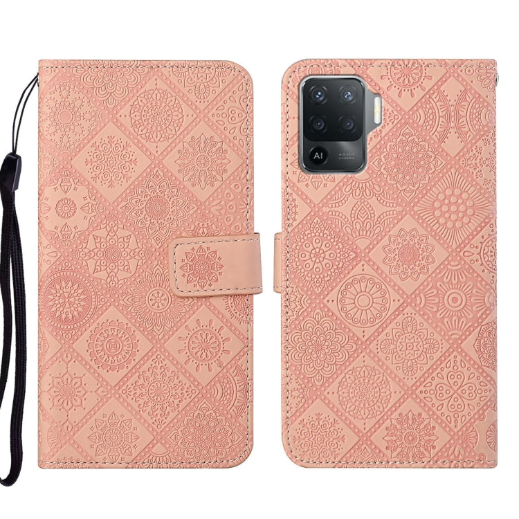 Ethnic Style Embossed Pattern Leather Phone Case, For OPPO A94 4G, For Samsung Galaxy A03s 164mm, For Samsung Galaxy A13 4G