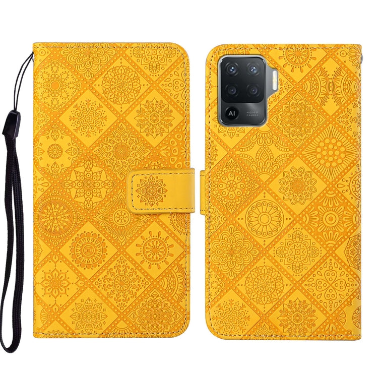 Ethnic Style Embossed Pattern Leather Phone Case, For OPPO A94 4G, For Samsung Galaxy A03s 164mm, For Samsung Galaxy A13 4G