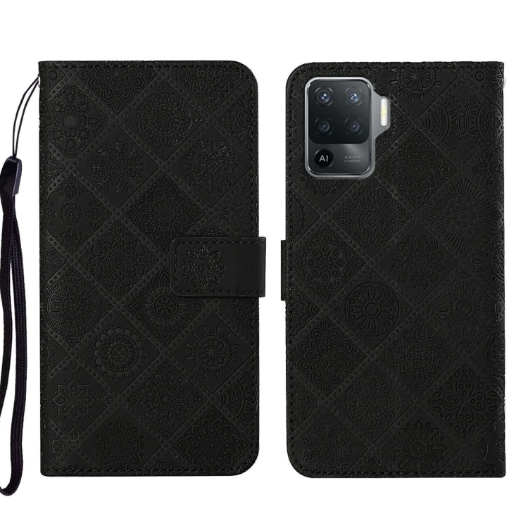 Ethnic Style Embossed Pattern Leather Phone Case, For OPPO A94 4G, For Samsung Galaxy A03s 164mm, For Samsung Galaxy A13 4G