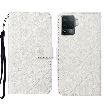 Ethnic Style Embossed Pattern Leather Phone Case, For OPPO A94 4G, For Samsung Galaxy A03s 164mm, For Samsung Galaxy A13 4G