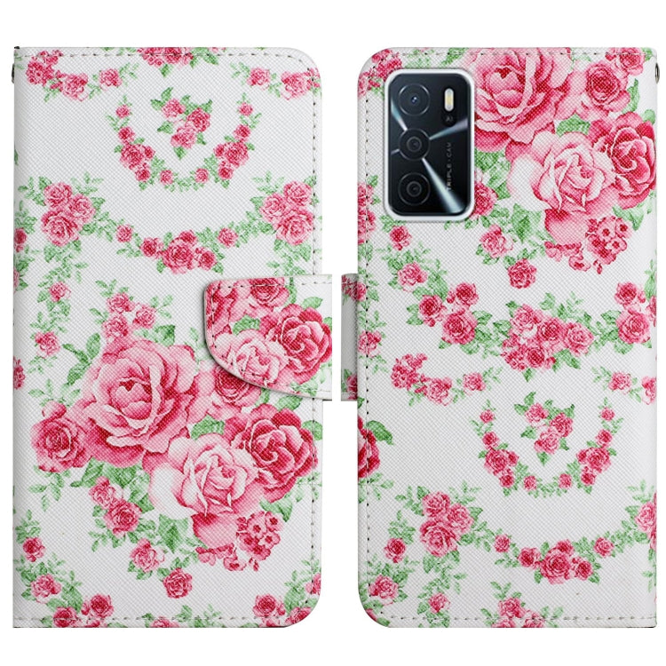 Painted Pattern Flip Leather Phone Case, For OPPO A16