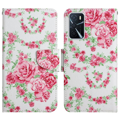 Painted Pattern Flip Leather Phone Case, For OPPO A16