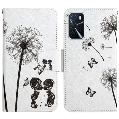 Painted Pattern Flip Leather Phone Case, For OPPO A16