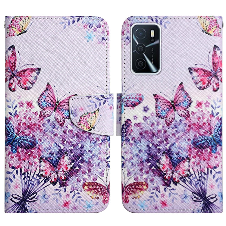 Painted Pattern Flip Leather Phone Case, For OPPO A16